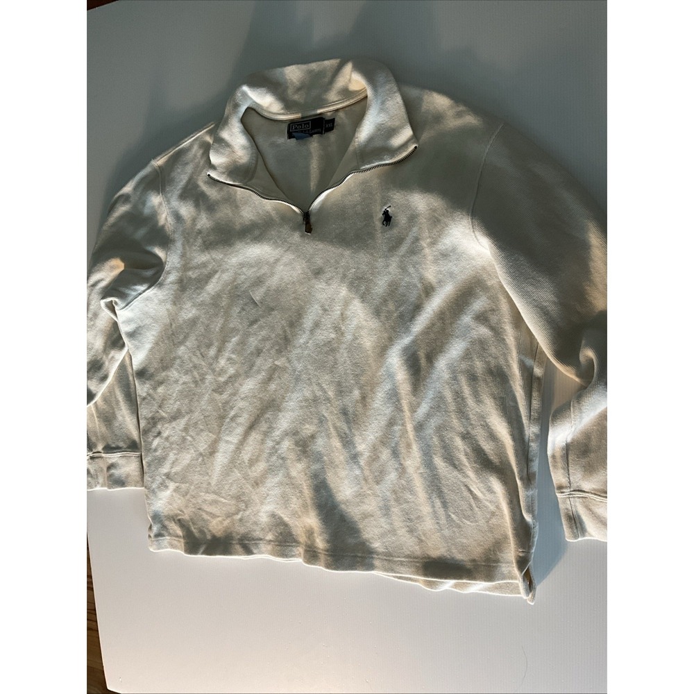 Polo Ralph Lauren Quarter-Zip Pullover Sweatshirt XXL 100%cotton